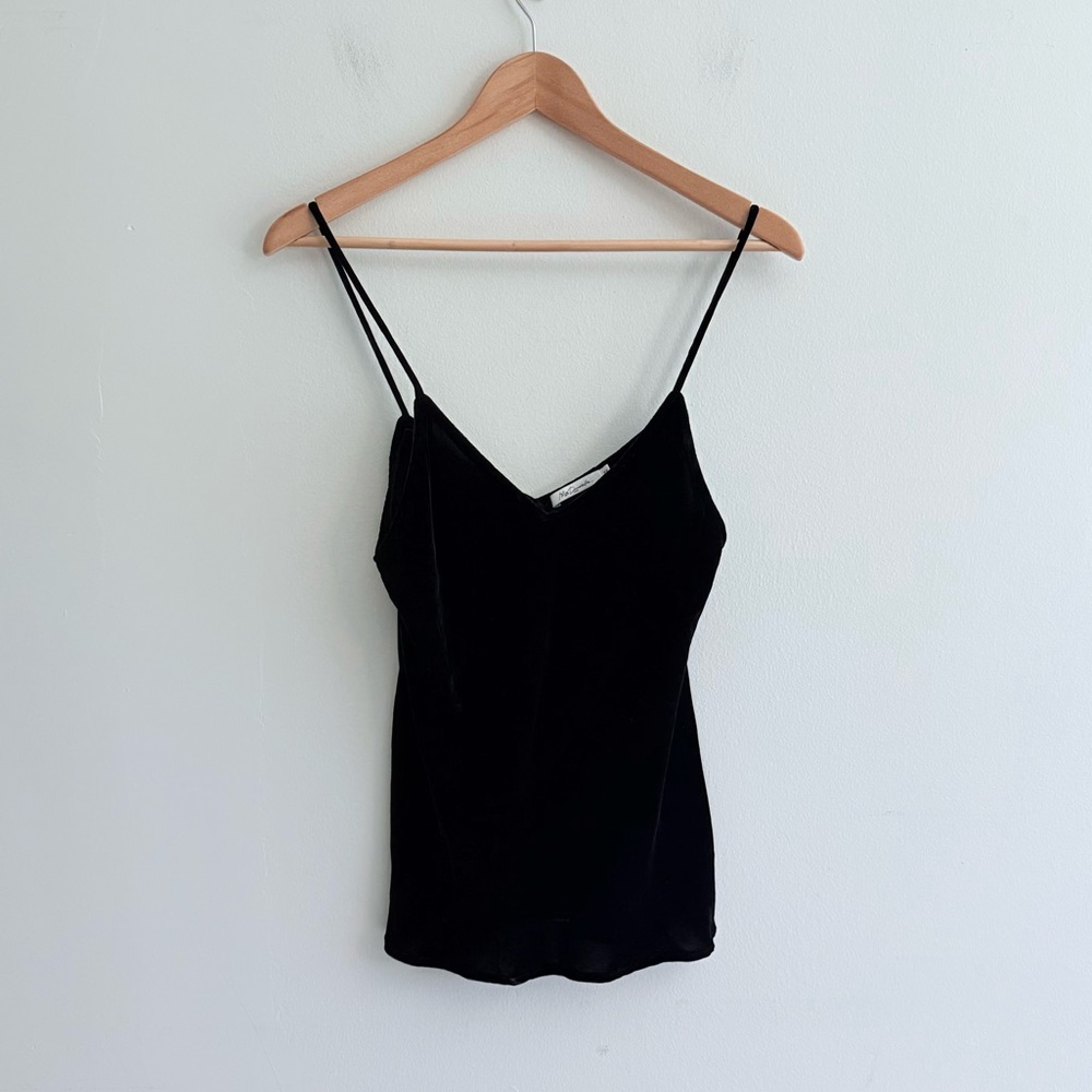 Mes Demoiselles Mariza Black Velvet Tank Cami size 38 - Picture 3 of 16